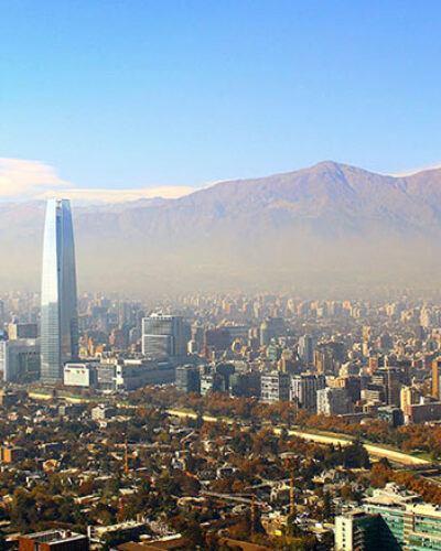 Santiago, chile. View from Cerro San Cristobal.