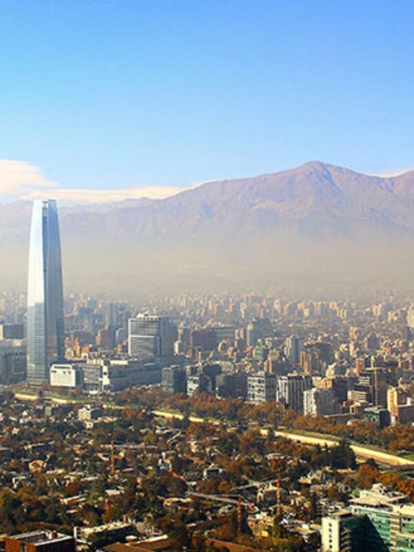 Santiago, chile. View from Cerro San Cristobal.